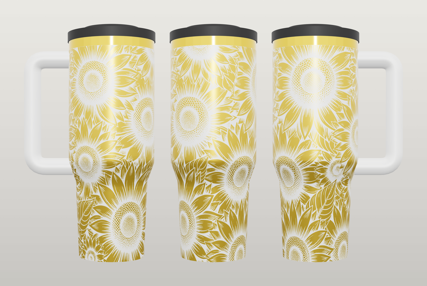 Sunflower Engraved Tumbler – Personalized Gift for Her, 20oz 30oz 40oz