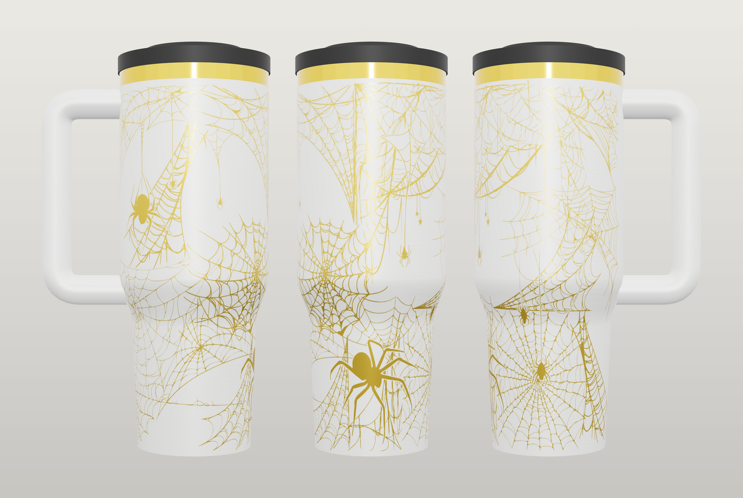 Spiderweb Engraved Tumbler – Gothic Halloween Gift, Unique Drinkware