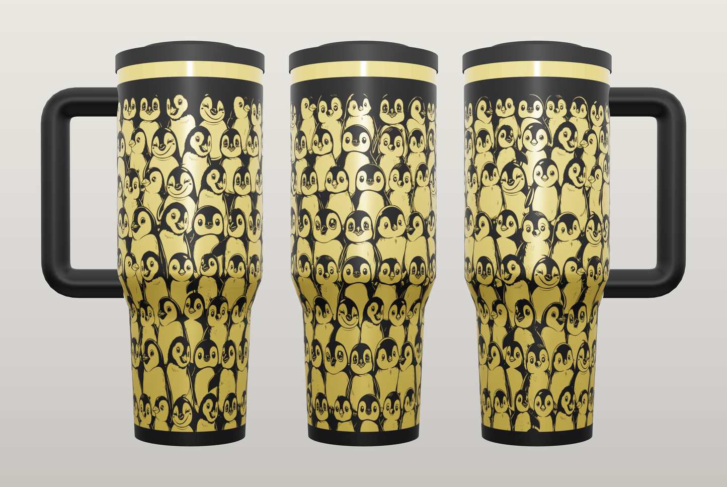 Penguin Engraved Tumbler – Cute Animal Gift, Unique Drinkware for Her