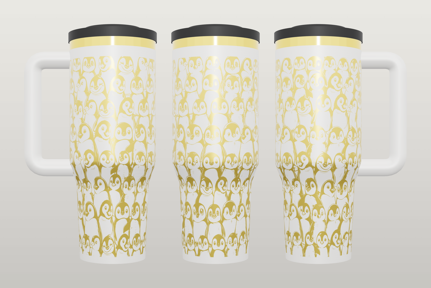 Penguin Engraved Tumbler – Cute Animal Gift, Unique Drinkware for Her