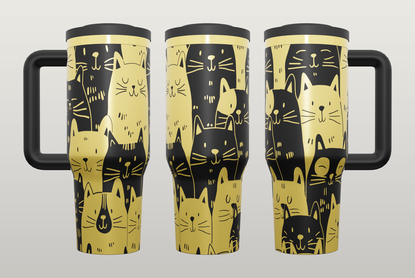 Cat Engraved Tumbler – Cute Gift for Cat Lovers, Kitty Drinkware