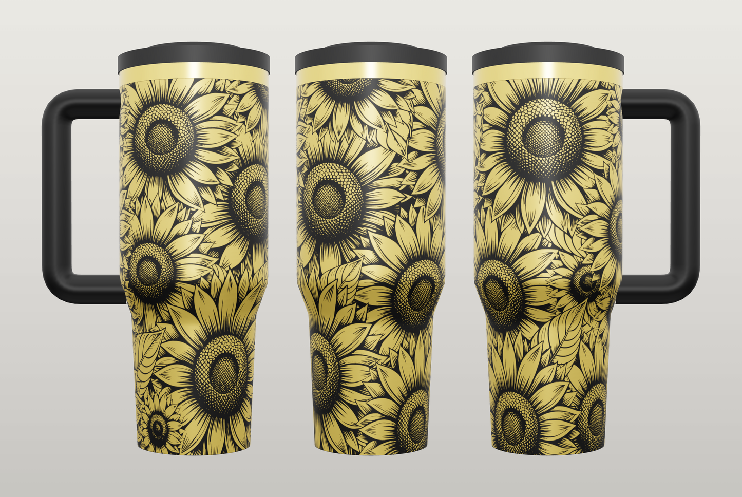 Sunflower Engraved Tumbler – Personalized Gift for Her, 20oz 30oz 40oz