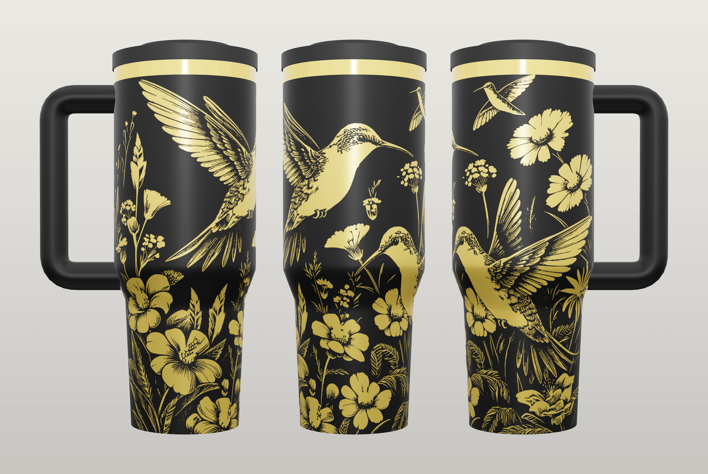 Hummingbird Engraved Tumbler – Nature Lover Gift for Her, Custom Drinkware