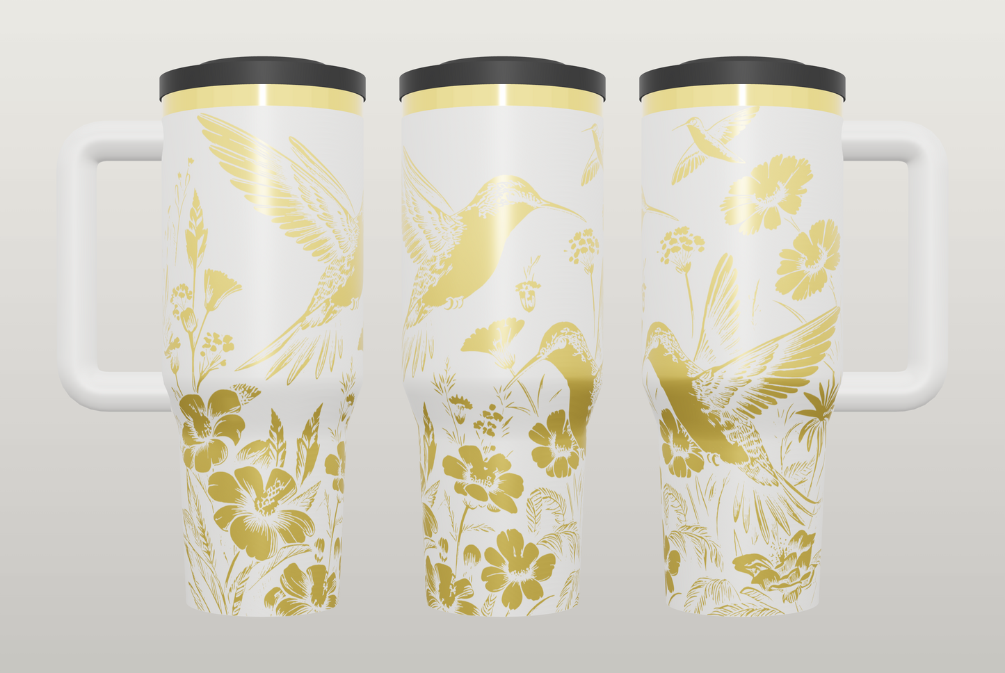 Hummingbird Engraved Tumbler – Nature Lover Gift for Her, Custom Drinkware