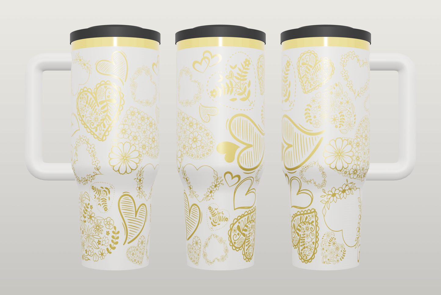 Heart Engraved Tumbler – Romantic Valentine's Day Gift, Love Gift for Her