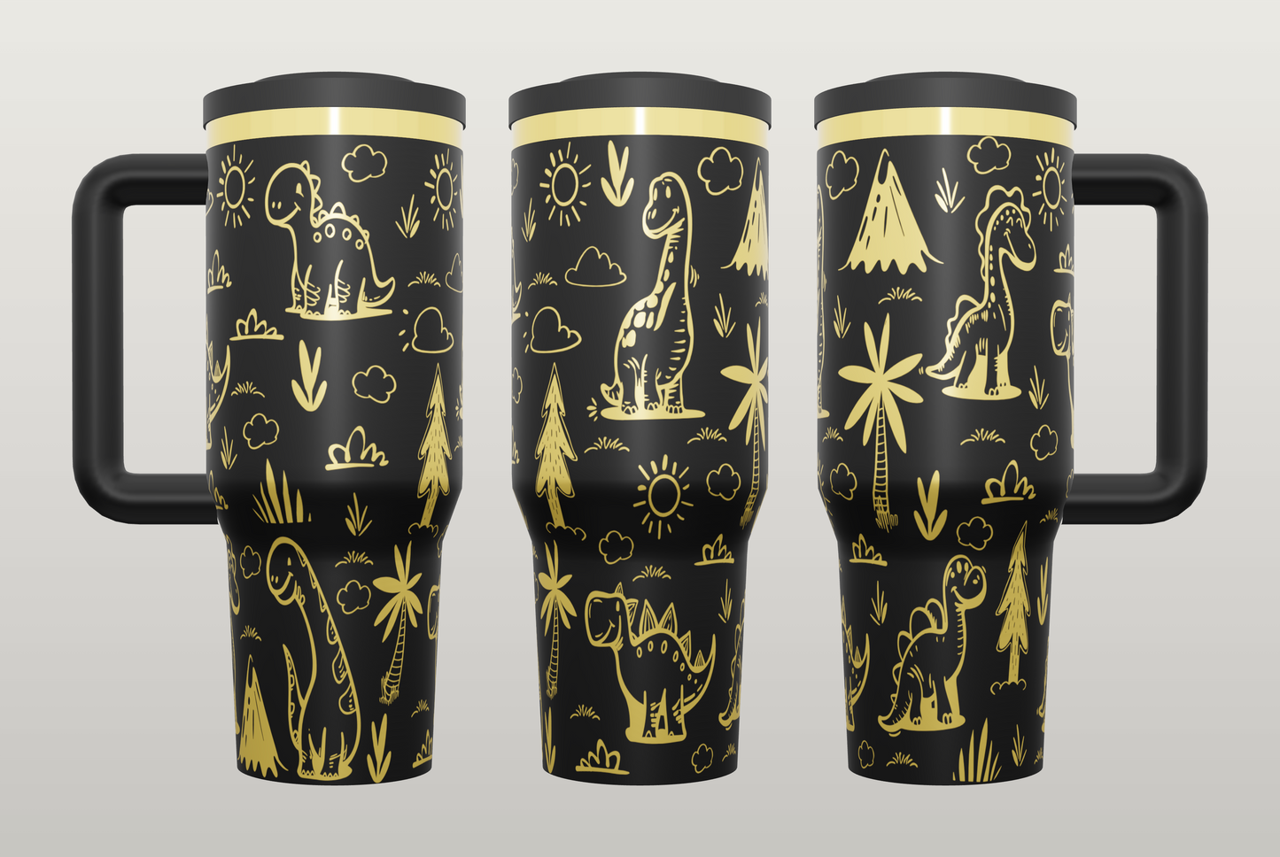 Dinosaur Engraved Tumbler – Fun Gift for Dino Lovers, Kids & Adults