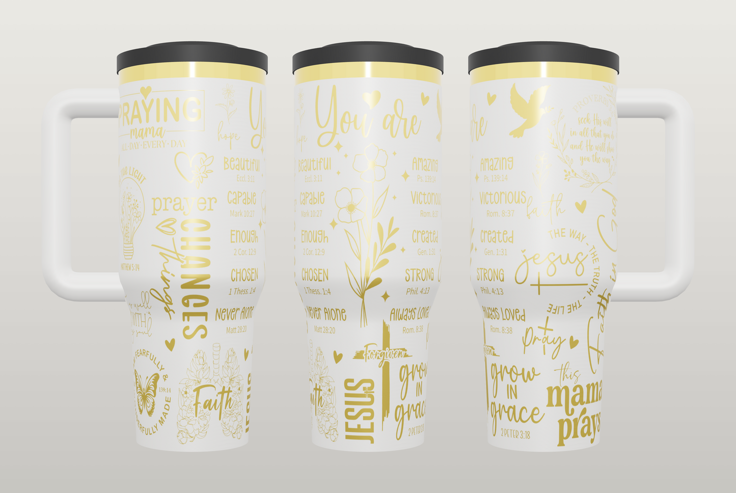 This Mama Prays Engraved Tumbler – Faith Gift for Mom, Mother's Day Gift