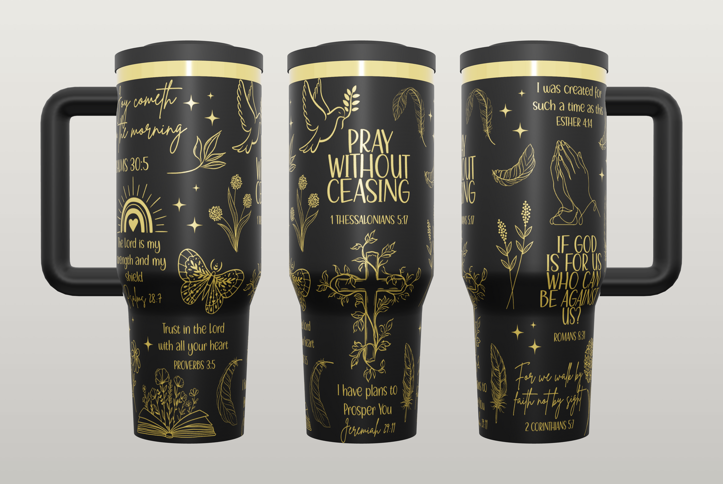 Keep Praying Engraved Tumbler – Faith Gift for Women, Christian Drinkware