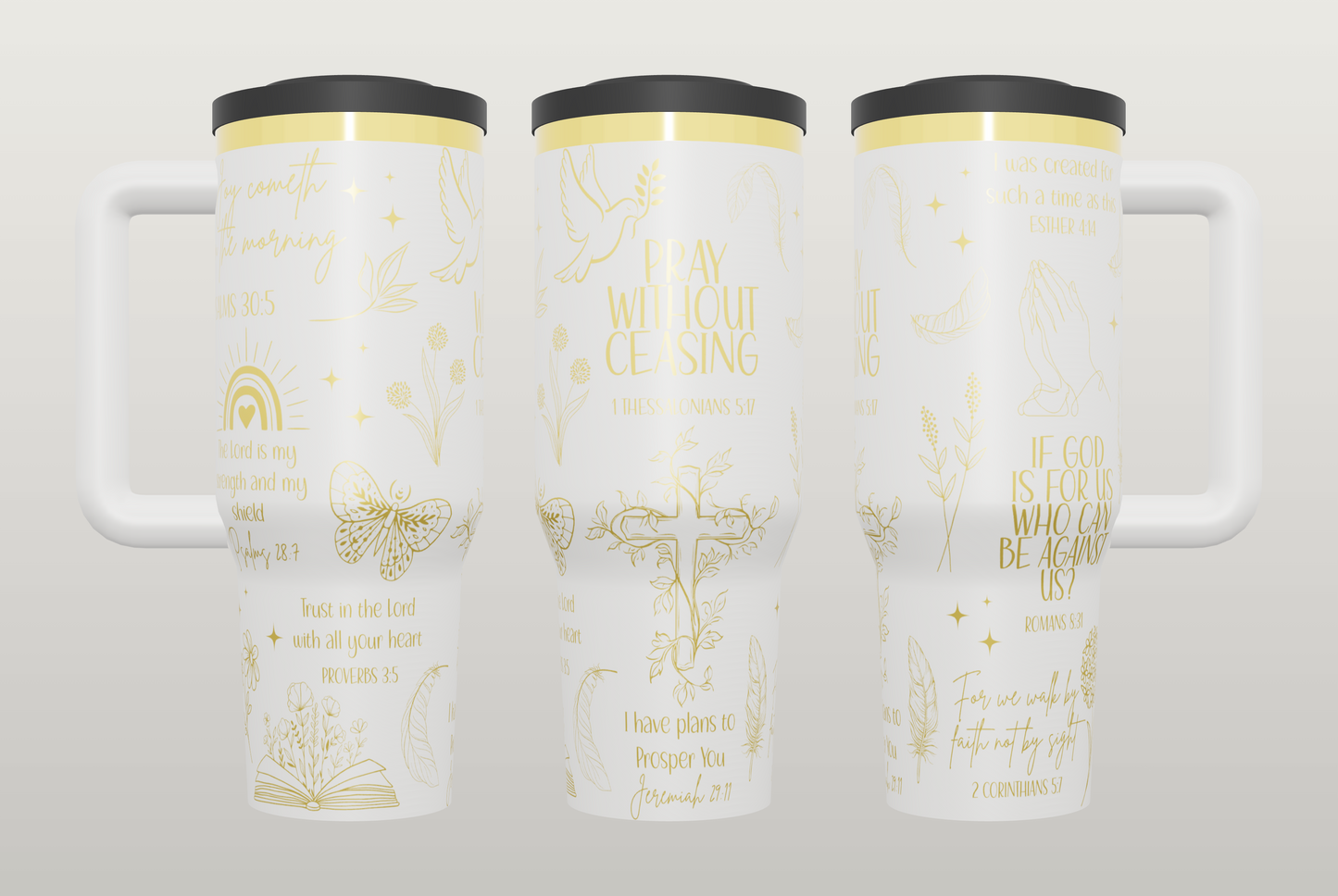 Keep Praying Engraved Tumbler – Faith Gift for Women, Christian Drinkware