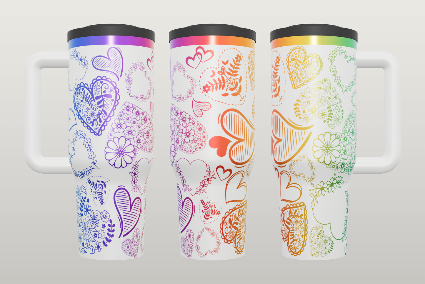Heart Engraved Tumbler – Romantic Valentine's Day Gift, Love Gift for Her