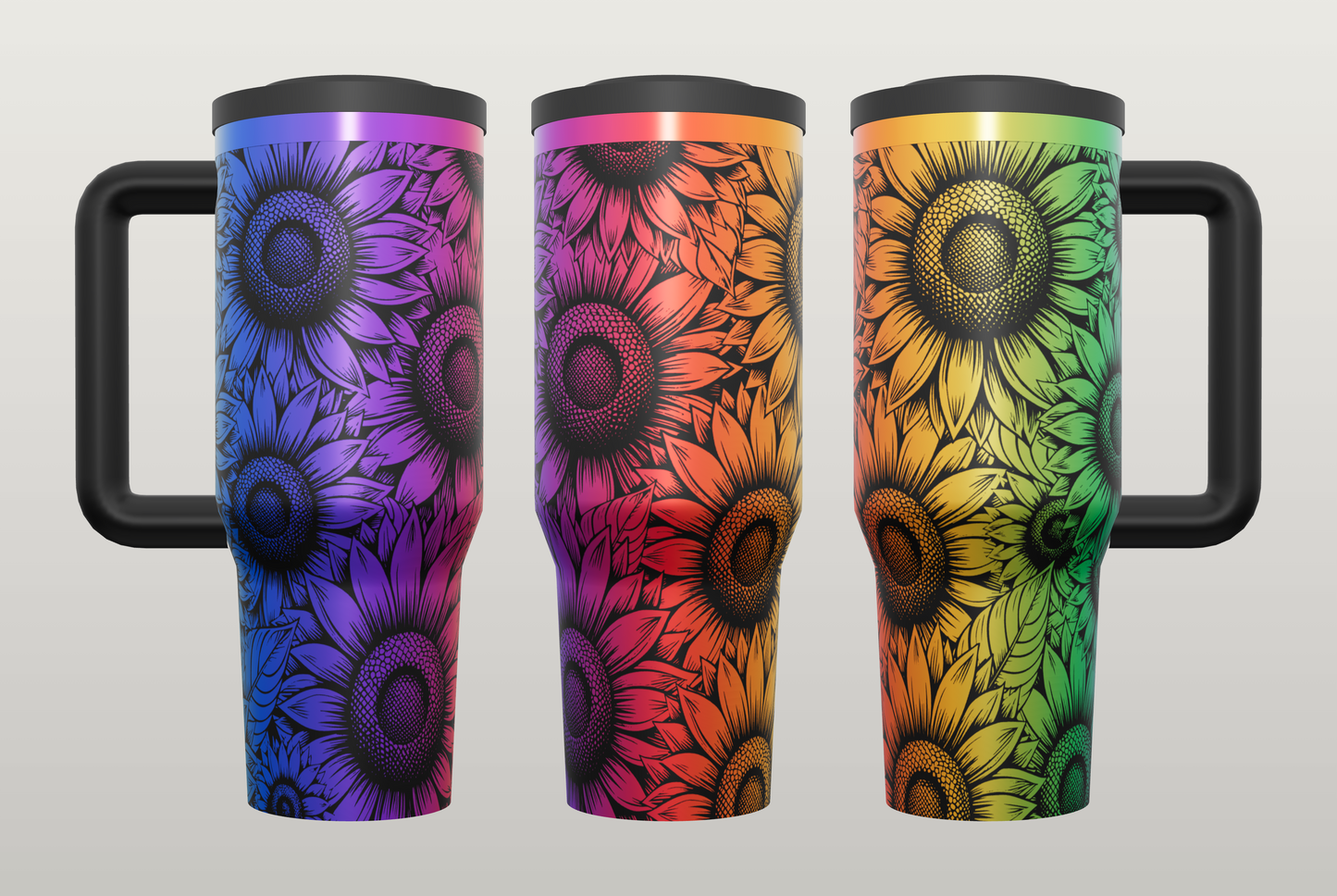 Sunflower Engraved Tumbler – Personalized Gift for Her, 20oz 30oz 40oz