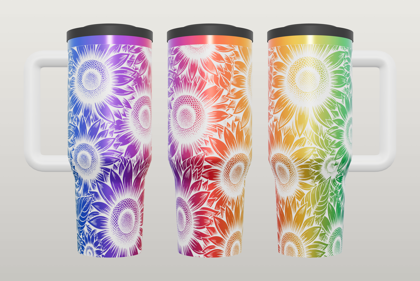 Sunflower Engraved Tumbler – Personalized Gift for Her, 20oz 30oz 40oz