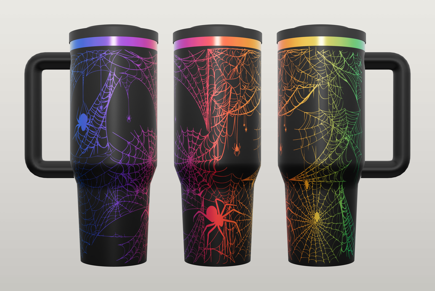 Spiderweb Engraved Tumbler – Gothic Halloween Gift, Unique Drinkware