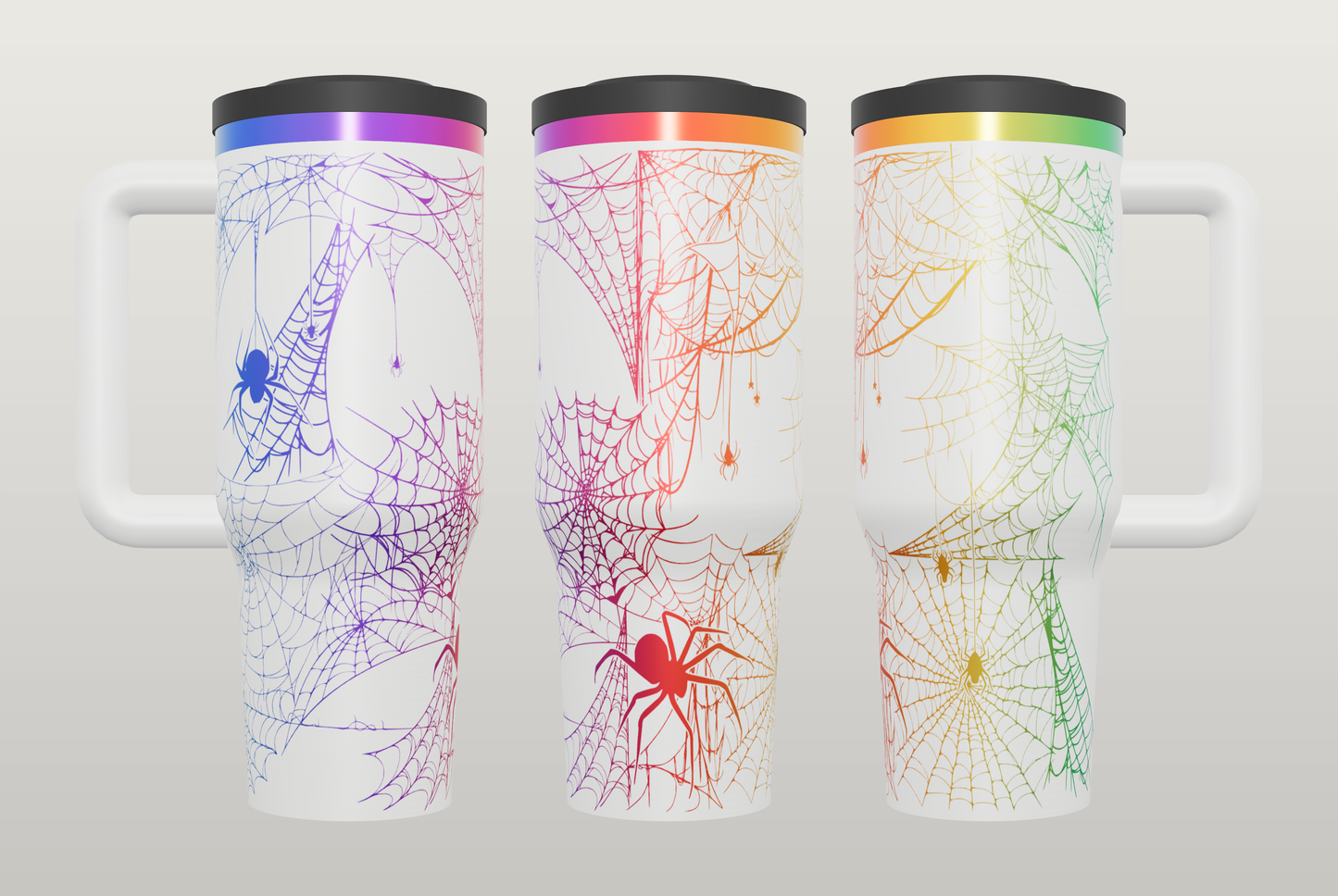 Spiderweb Engraved Tumbler – Gothic Halloween Gift, Unique Drinkware