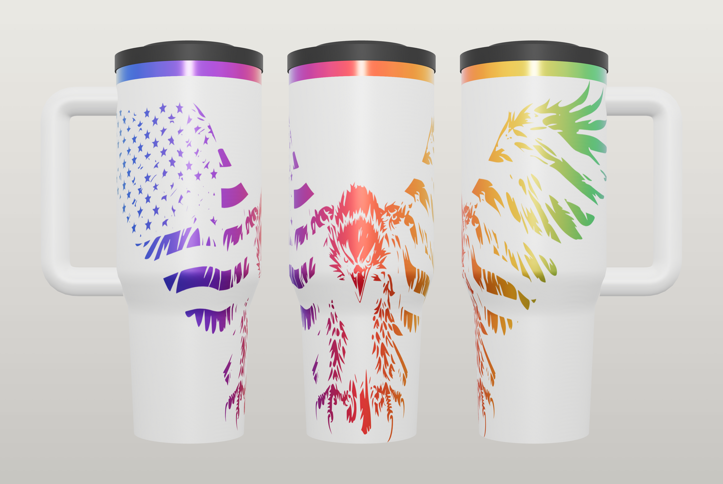 Bald Eagle Engraved Tumbler – Patriotic American Gift, Freedom Drinkware