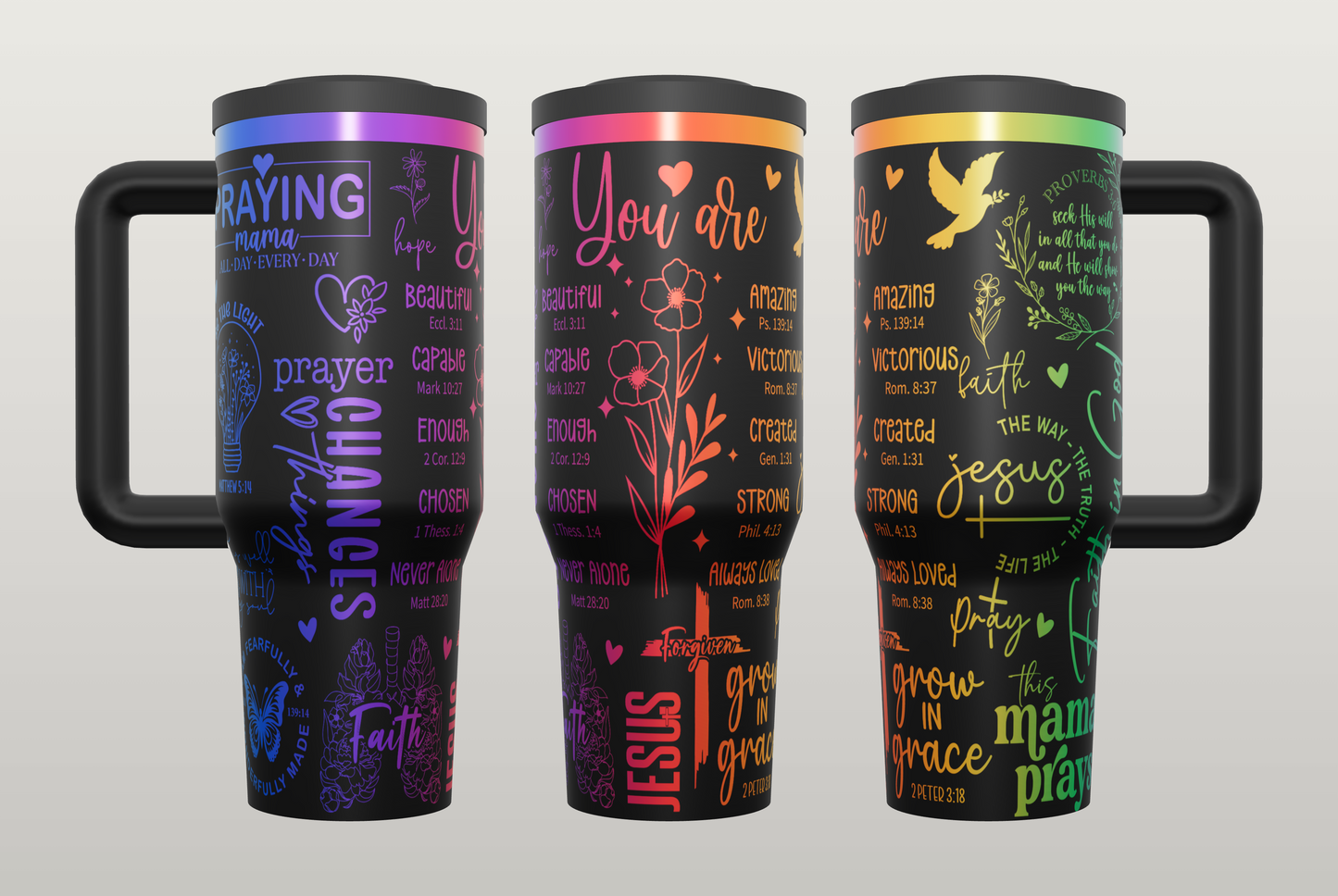 This Mama Prays Engraved Tumbler – Faith Gift for Mom, Mother's Day Gift