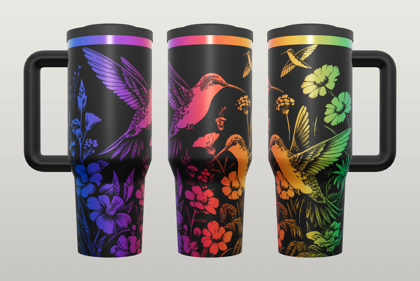 Hummingbird Engraved Tumbler – Nature Lover Gift for Her, Custom Drinkware