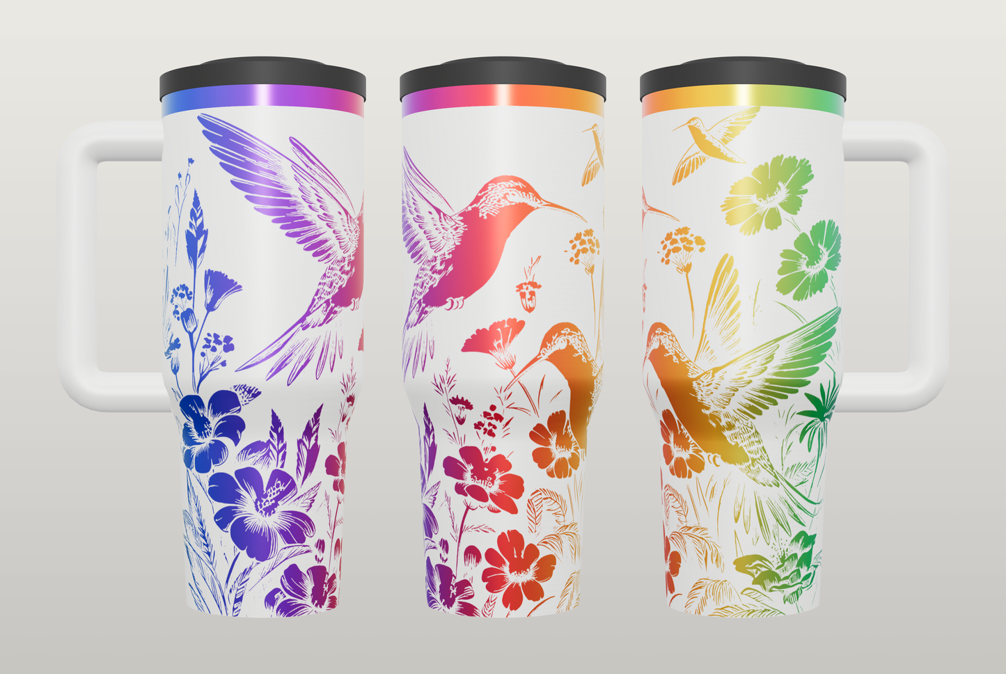 Hummingbird Engraved Tumbler – Nature Lover Gift for Her, Custom Drinkware