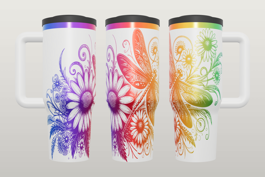Dragonfly Engraved Tumbler – Nature Inspired Gift for Women