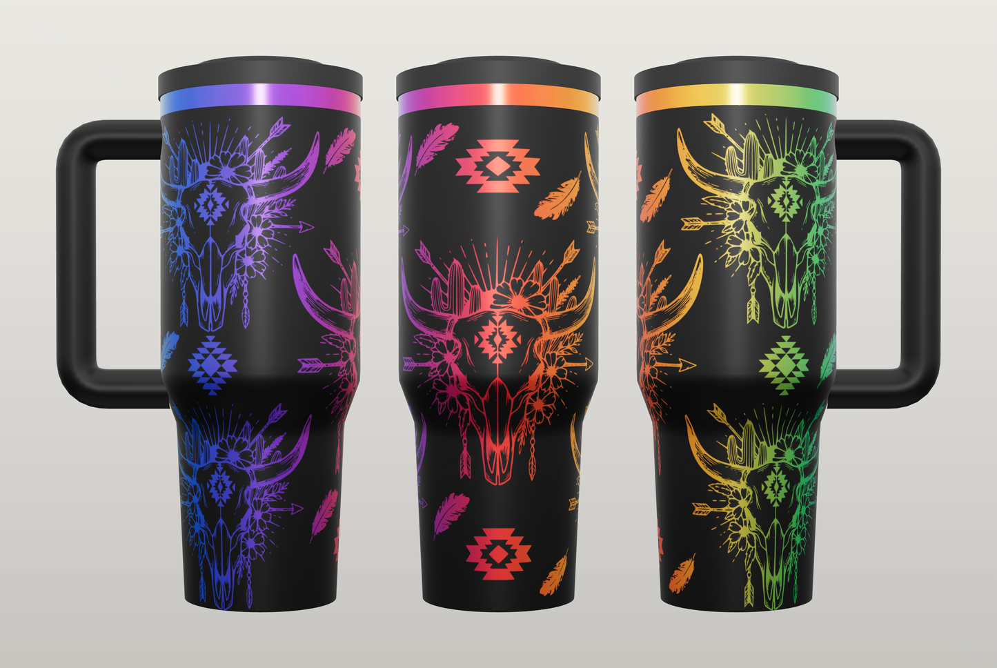 Boho Western Engraved Tumbler – Country Girl Gift, Western Style Drinkware
