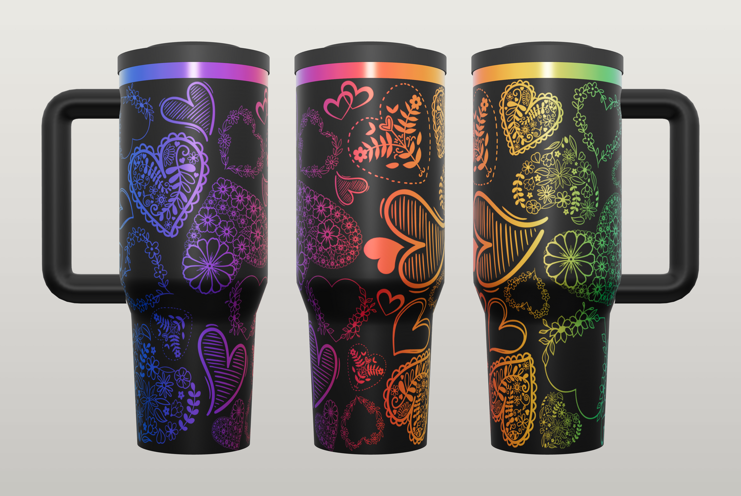 Heart Engraved Tumbler – Romantic Valentine's Day Gift, Love Gift for Her