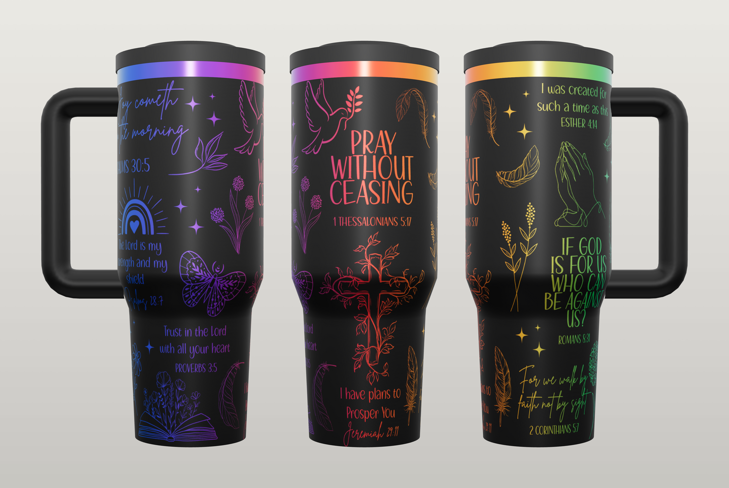 Keep Praying Engraved Tumbler – Faith Gift for Women, Christian Drinkware
