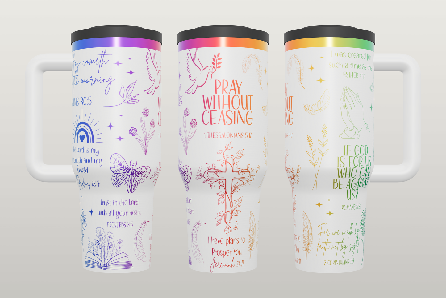 Keep Praying Engraved Tumbler – Faith Gift for Women, Christian Drinkware