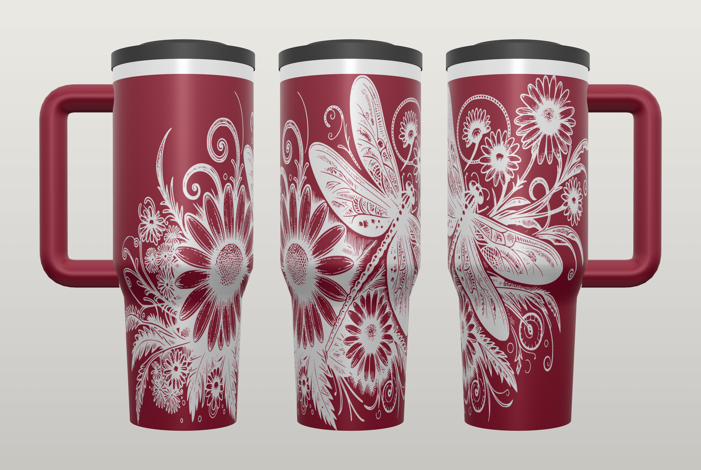 Dragonfly Engraved Tumbler – Nature Inspired Gift for Women