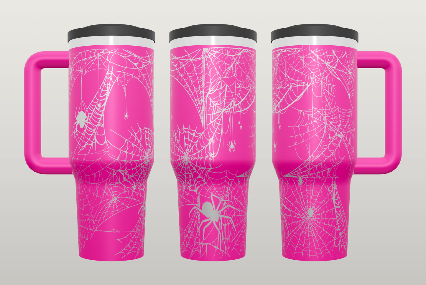 Spiderweb Engraved Tumbler – Gothic Halloween Gift, Unique Drinkware