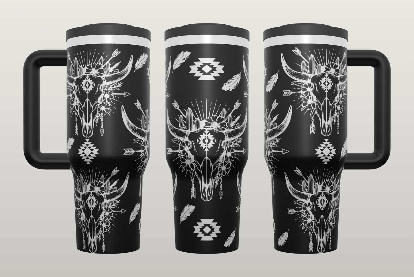 Boho Western Engraved Tumbler – Country Girl Gift, Western Style Drinkware