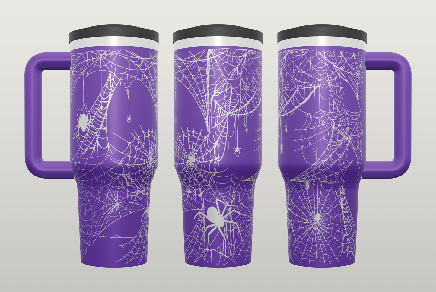 Spiderweb Engraved Tumbler – Gothic Halloween Gift, Unique Drinkware