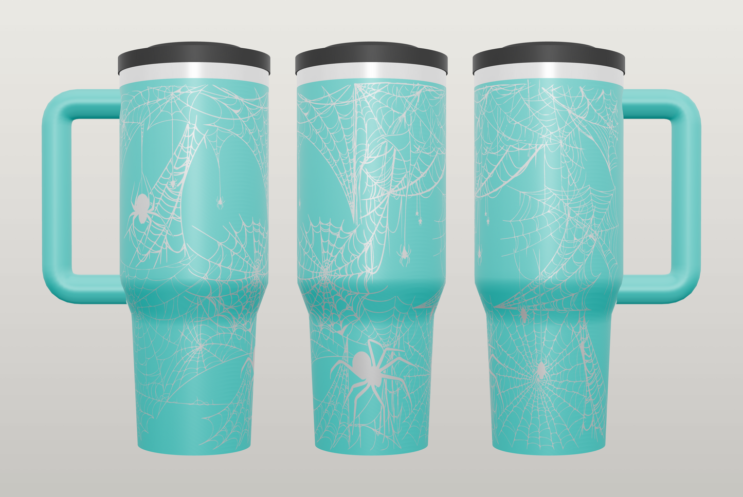 Spiderweb Engraved Tumbler – Gothic Halloween Gift, Unique Drinkware