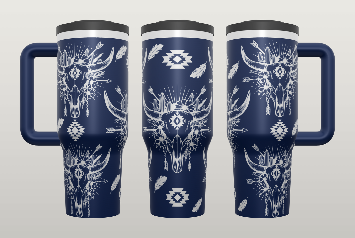 Boho Western Engraved Tumbler – Country Girl Gift, Western Style Drinkware