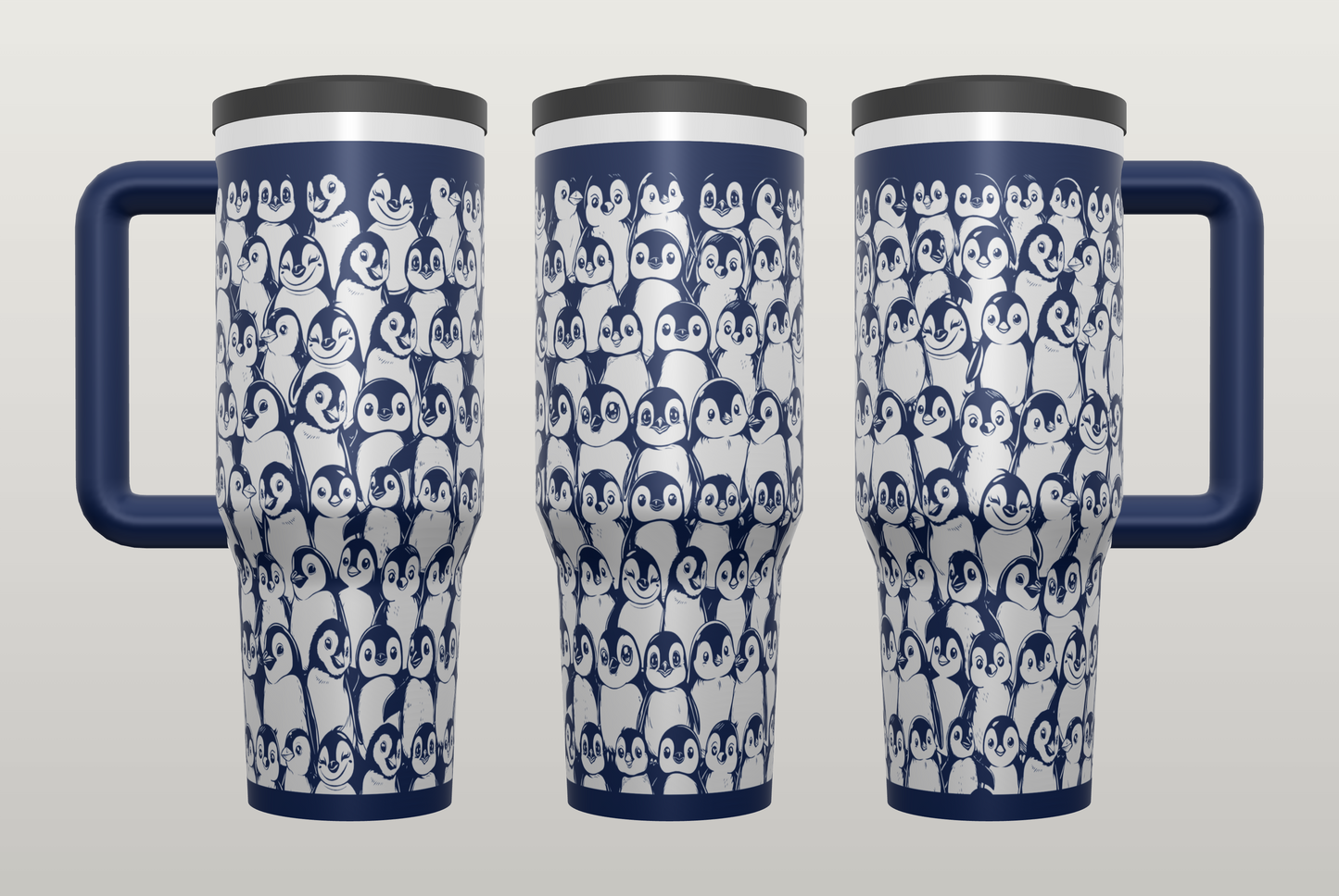 Penguin Engraved Tumbler – Cute Animal Gift, Unique Drinkware for Her