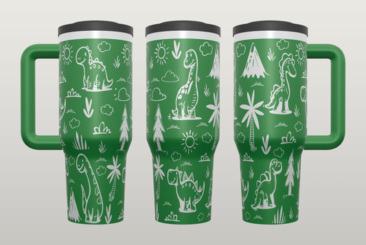 Dinosaur Engraved Tumbler – Fun Gift for Dino Lovers, Kids & Adults