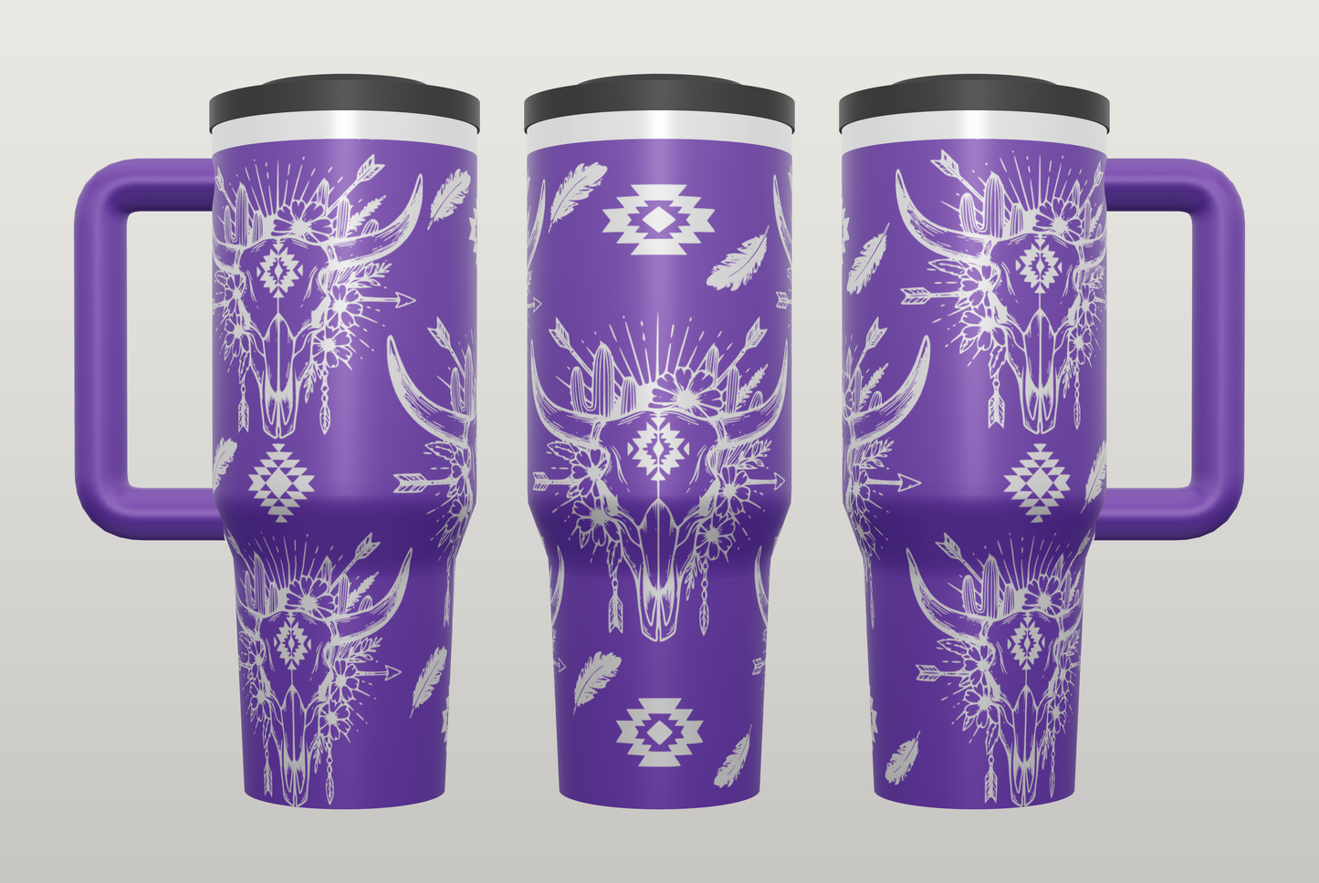 Boho Western Engraved Tumbler – Country Girl Gift, Western Style Drinkware