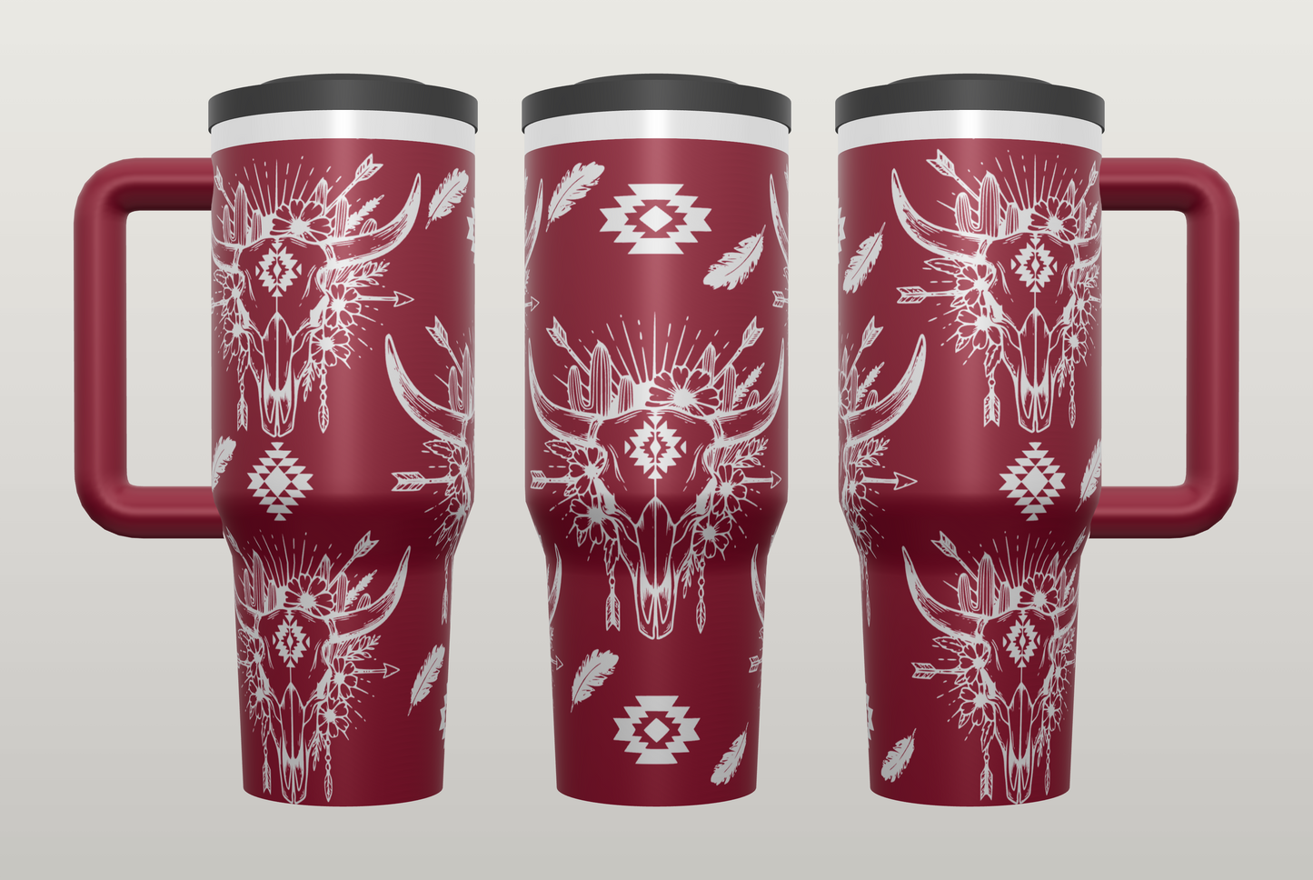 Boho Western Engraved Tumbler – Country Girl Gift, Western Style Drinkware