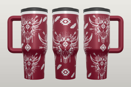 Boho Western Engraved Tumbler – Country Girl Gift, Western Style Drinkware