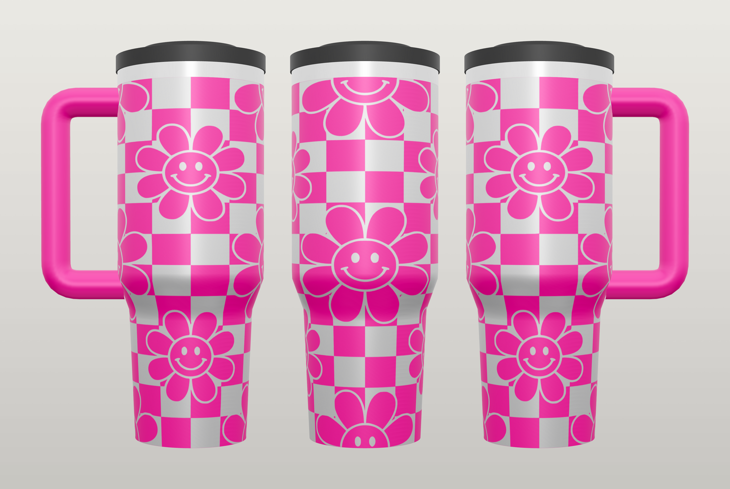 Retro Flower Power Engraved Tumbler – Groovy 70s Gift, Good Vibes Drinkware