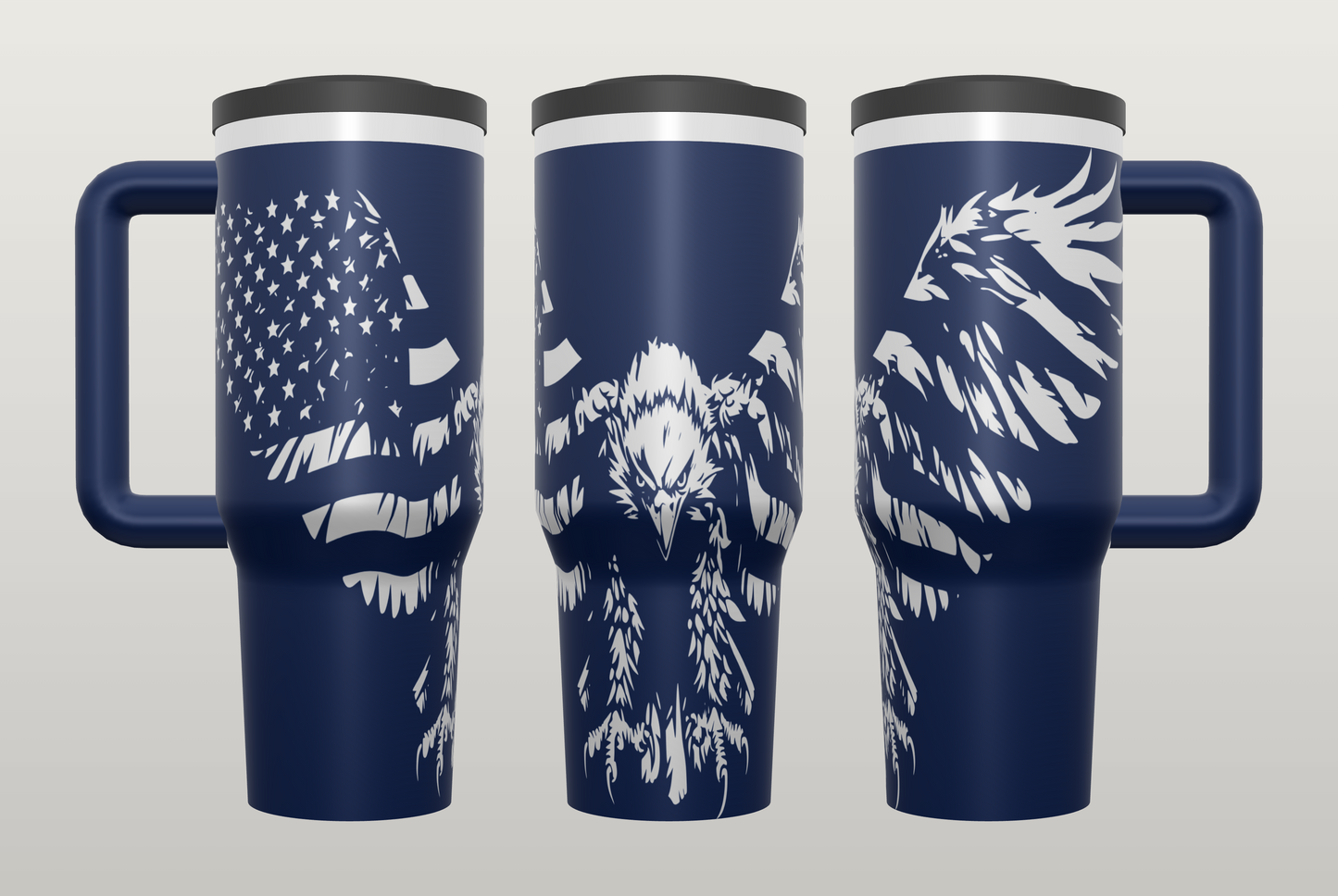 Bald Eagle Engraved Tumbler – Patriotic American Gift, Freedom Drinkware