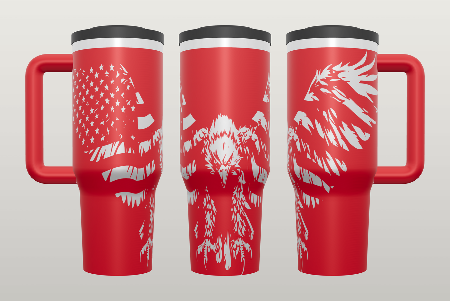 Bald Eagle Engraved Tumbler – Patriotic American Gift, Freedom Drinkware