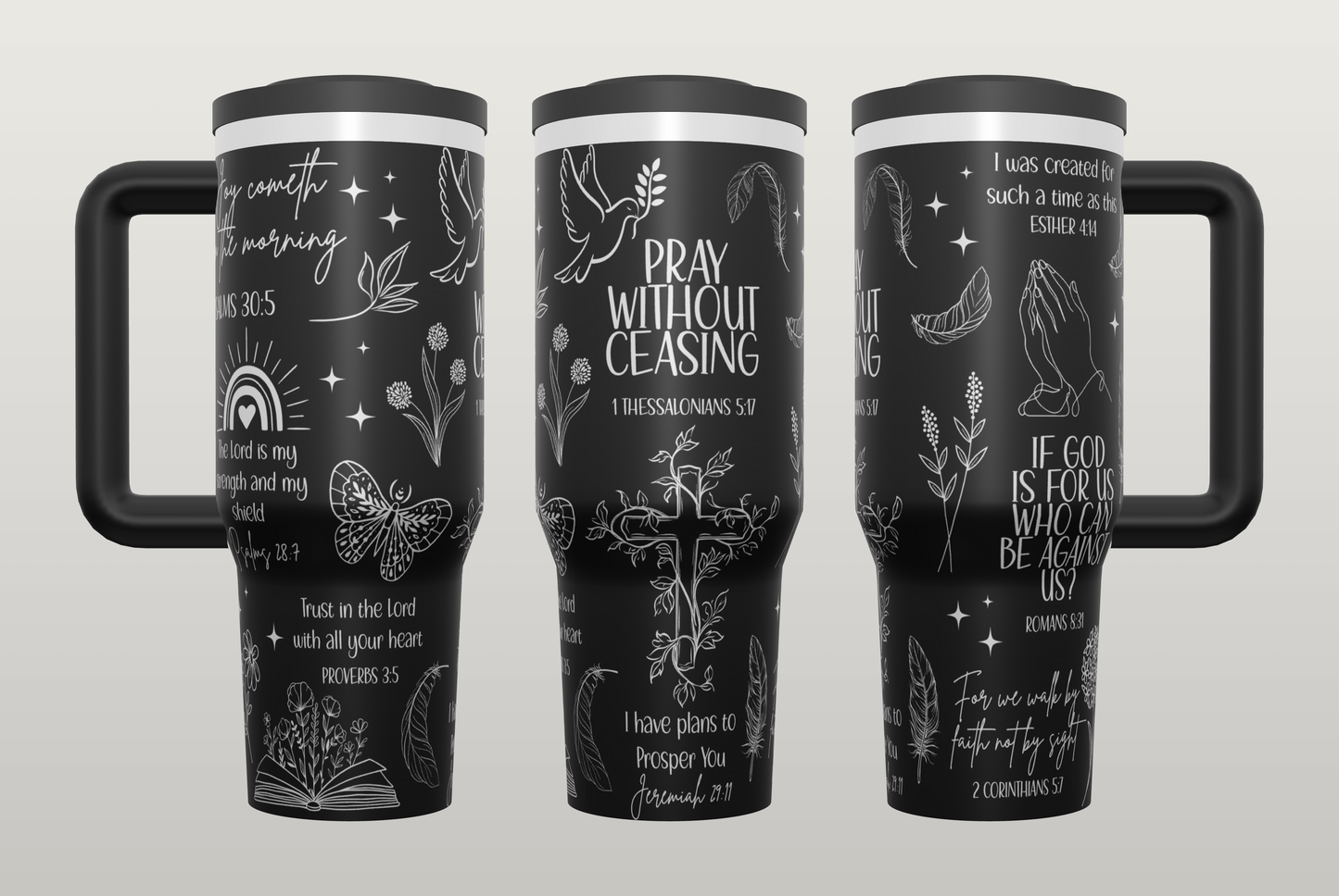 Keep Praying Engraved Tumbler – Faith Gift for Women, Christian Drinkware