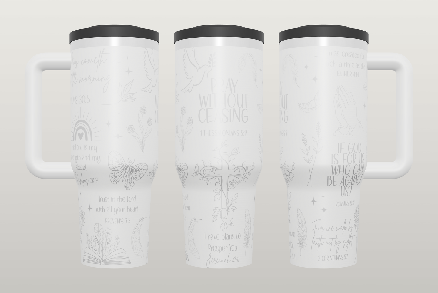 Keep Praying Engraved Tumbler – Faith Gift for Women, Christian Drinkware