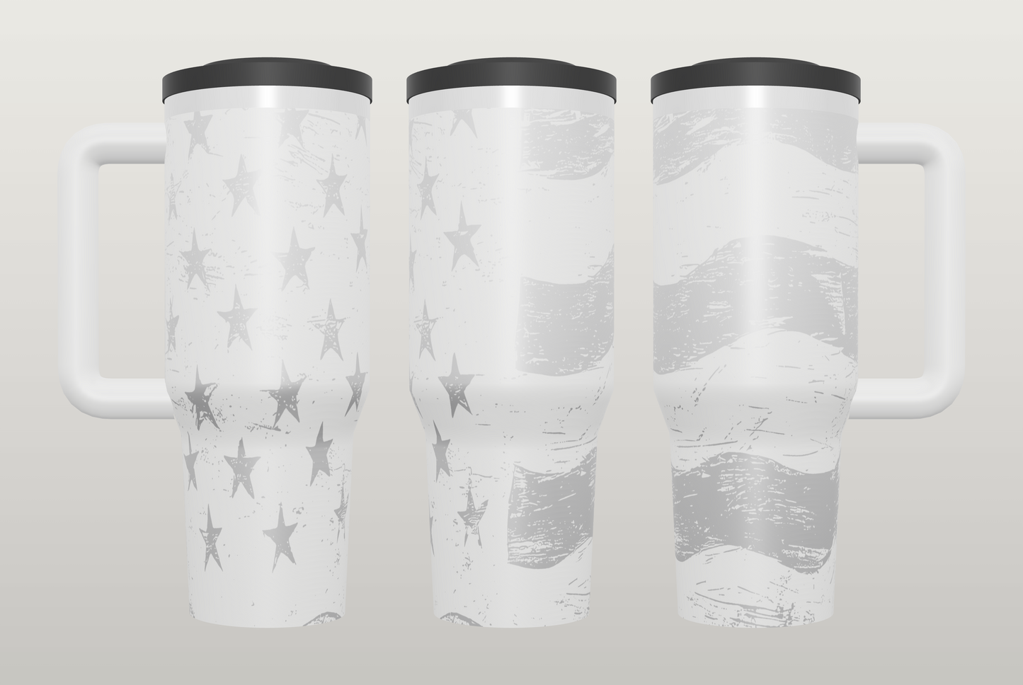American Flag Engraved Tumbler – Patriotic Gift for Veterans & Military Families