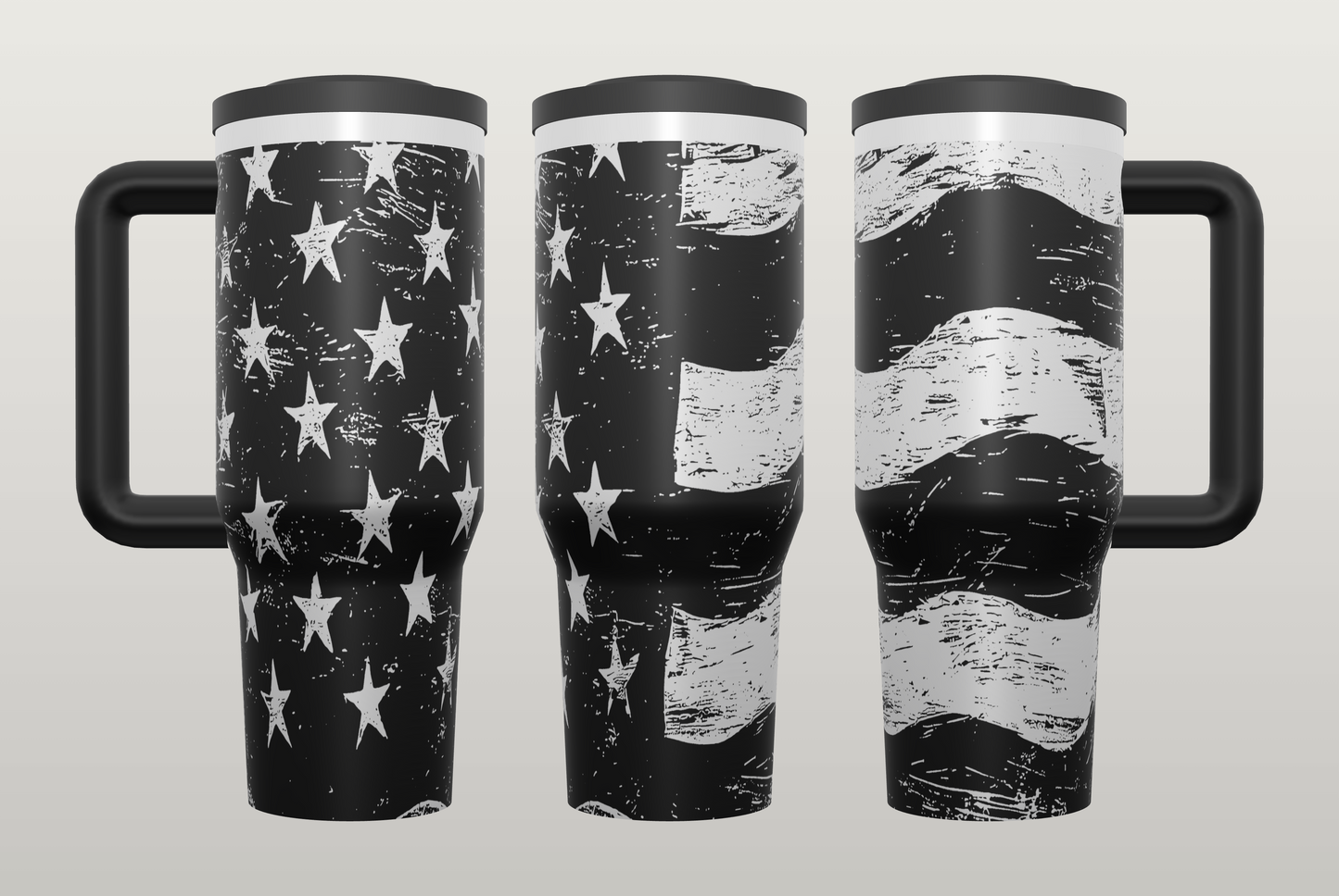 American Flag Engraved Tumbler – Patriotic Gift for Veterans & Military Families