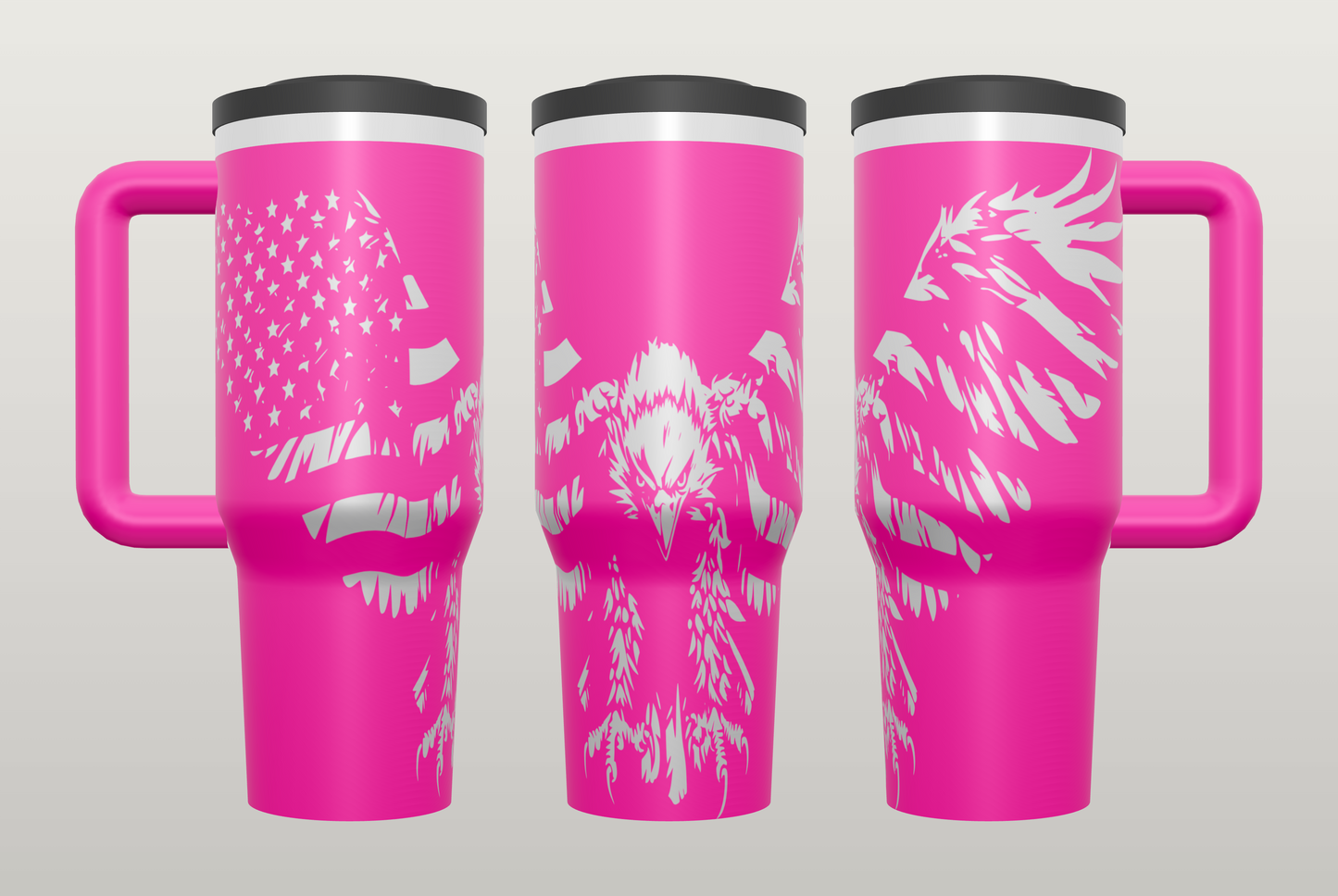 Bald Eagle Engraved Tumbler – Patriotic American Gift, Freedom Drinkware