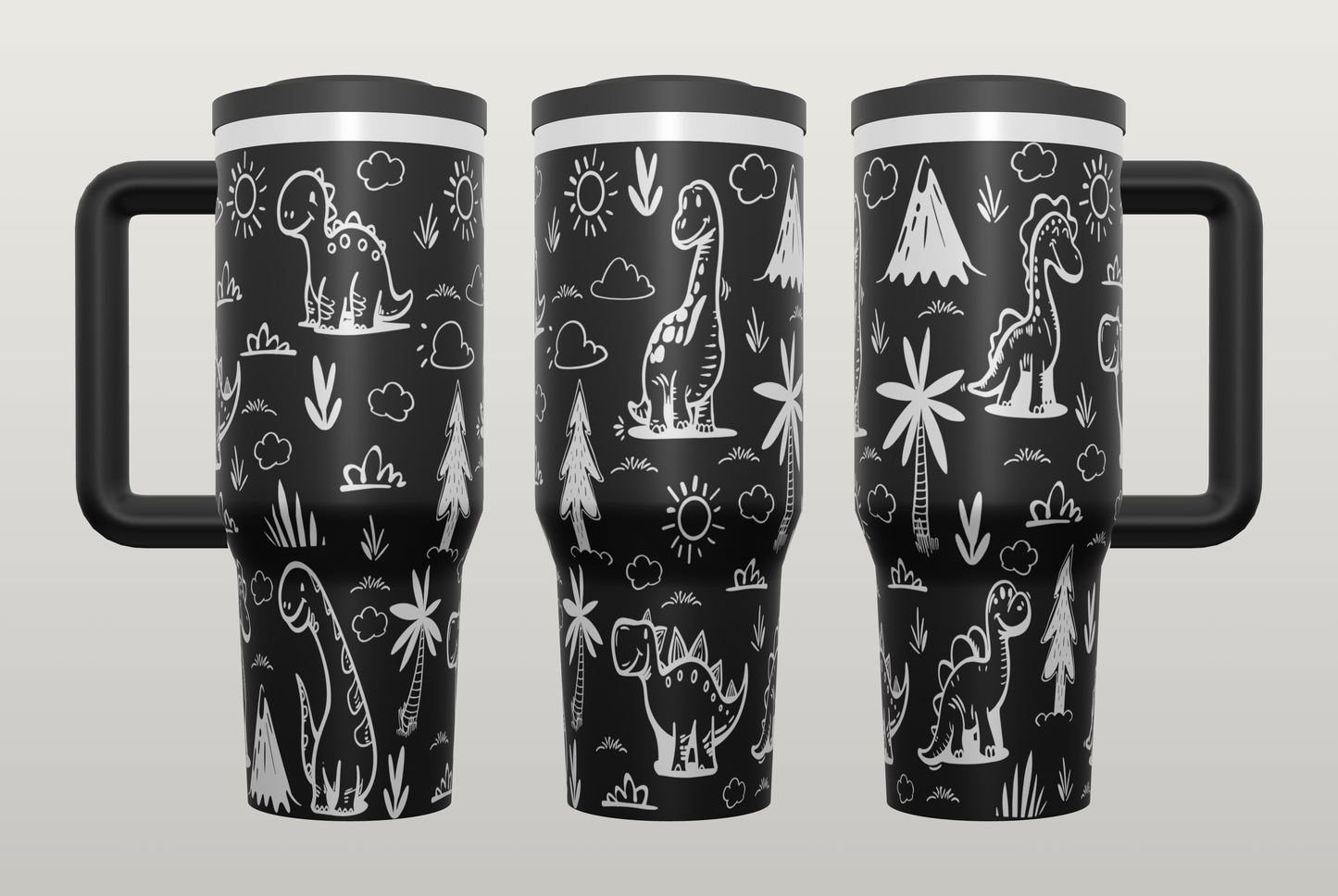 Dinosaur Engraved Tumbler – Fun Gift for Dino Lovers, Kids & Adults
