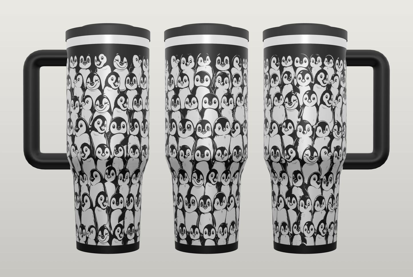 Penguin Engraved Tumbler – Cute Animal Gift, Unique Drinkware for Her