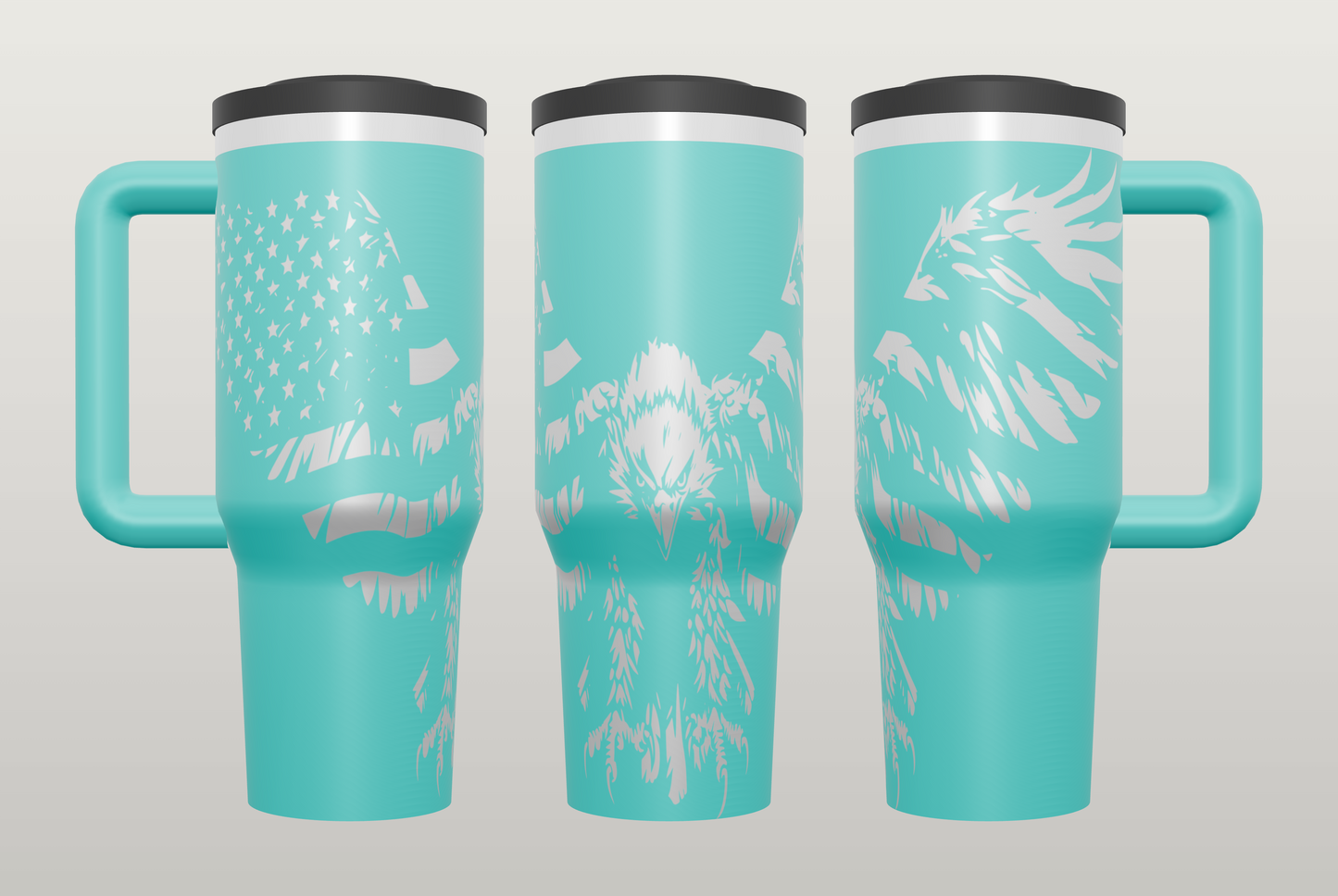 Bald Eagle Engraved Tumbler – Patriotic American Gift, Freedom Drinkware