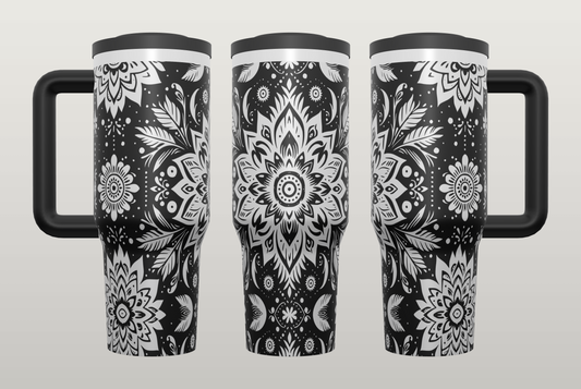 Boho Love Engraved Tumbler – Bohemian Gift for Her, Free Spirit Drinkware